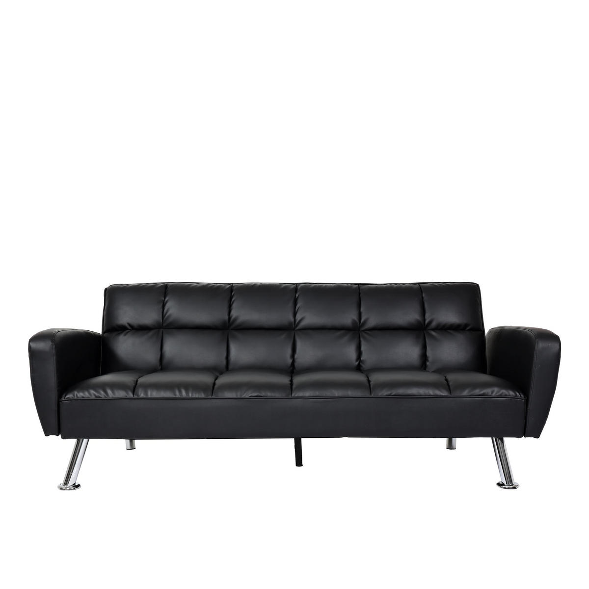 SOFA Schwarz - Schwarz, Textil (203/81/93cm) - MCW