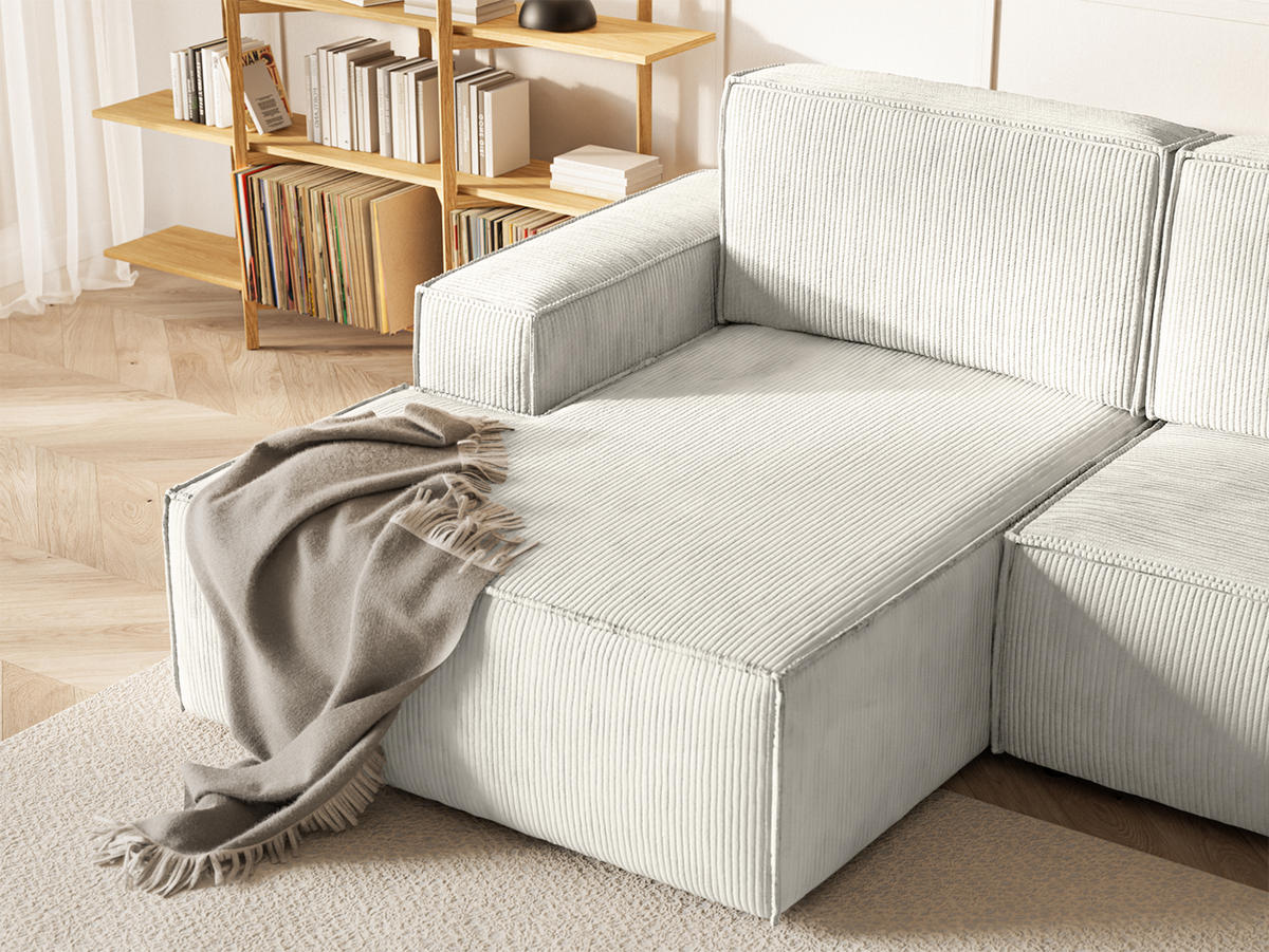 ECKSOFA Kokko mit Schlaffunktion, Cremeweiß - Creme, Textil (267/167cm) - Fedve