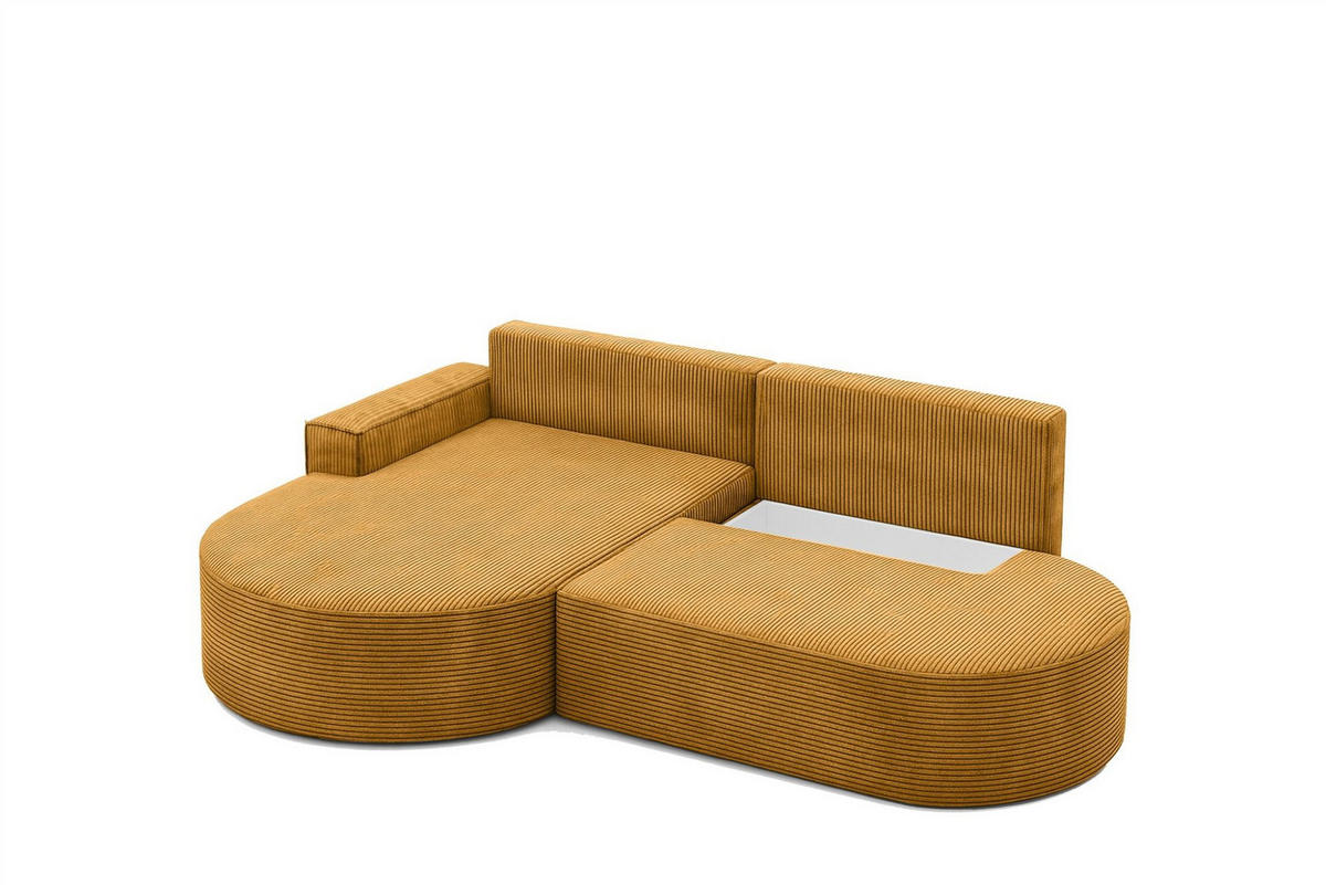ECKSOFA Girona Mit Schlaffunktion - Gelb, Holzwerkstoff/Textil (278/179cm) - Fun Möbel