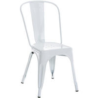 BESUCHERSTUHL Metall Weiß - Weiß, Metall (44/89/48cm) - CLP