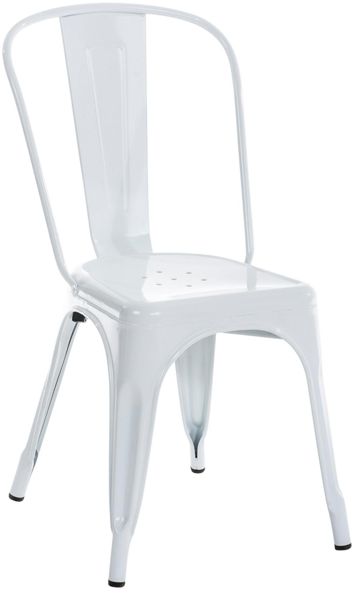 BESUCHERSTUHL Metall Weiß - Weiß, Metall (44/89/48cm) - CLP