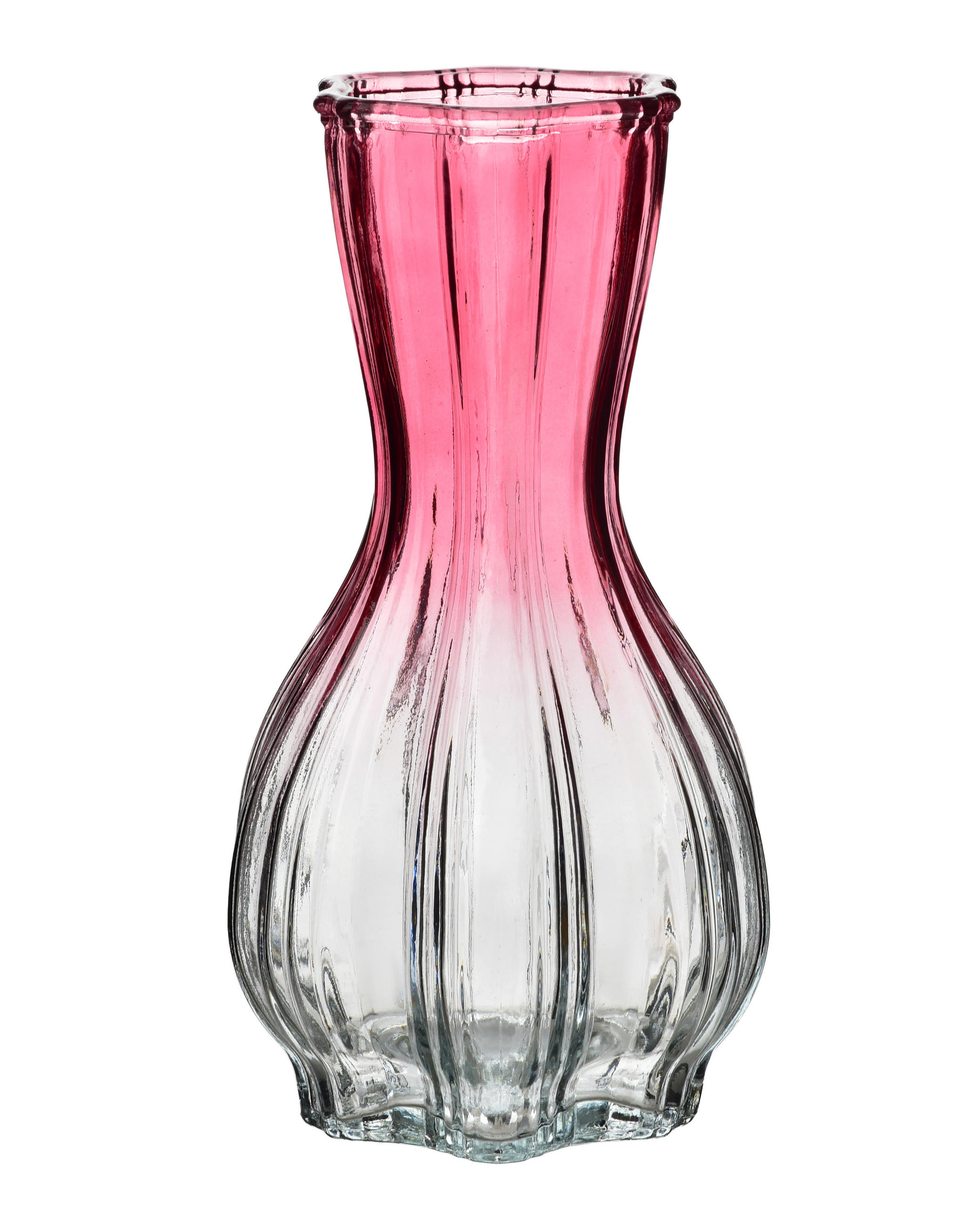 VASE Serenite Transparent Glas - Rosa, Glas (26cm) - Mondex