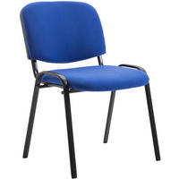 BESUCHERSTUHL Stoff Blau - Blau/Schwarz, Textil/Metall (53/83/53cm) - CLP