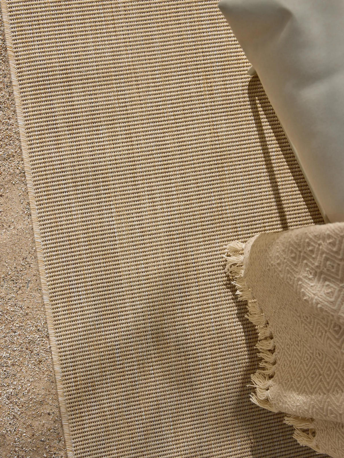 OUTDOORLÄUFER Metro Beige 80x240 cm - Beige, Textil (80/240cm) - benuta Nest