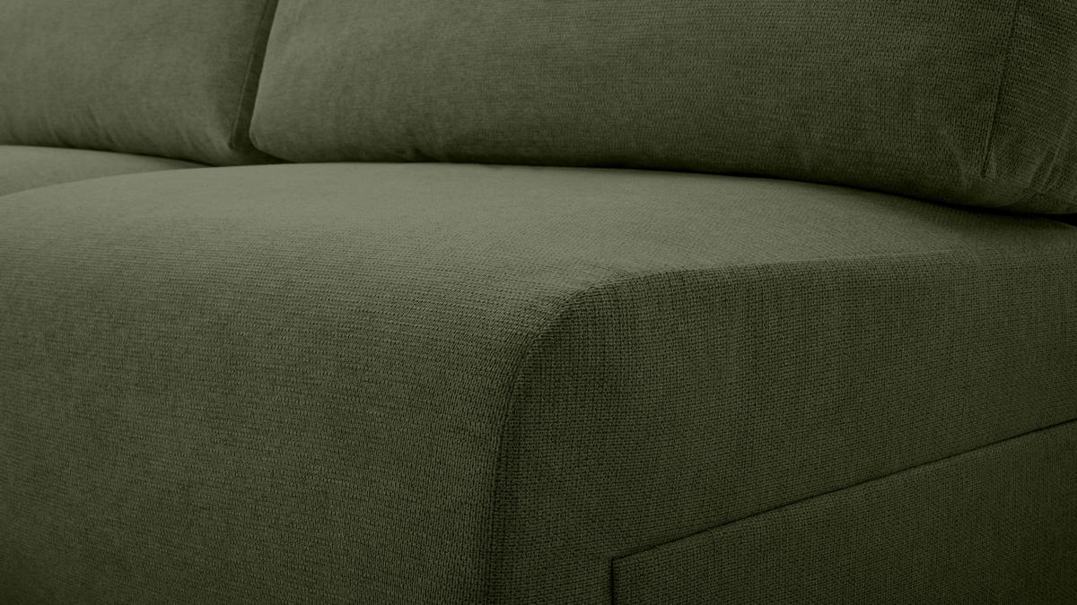 ECKSOFA mit Schlaffunktion Greste, Dunkelgrün - Dunkelgrün, Textil (150/223cm) - Meblito