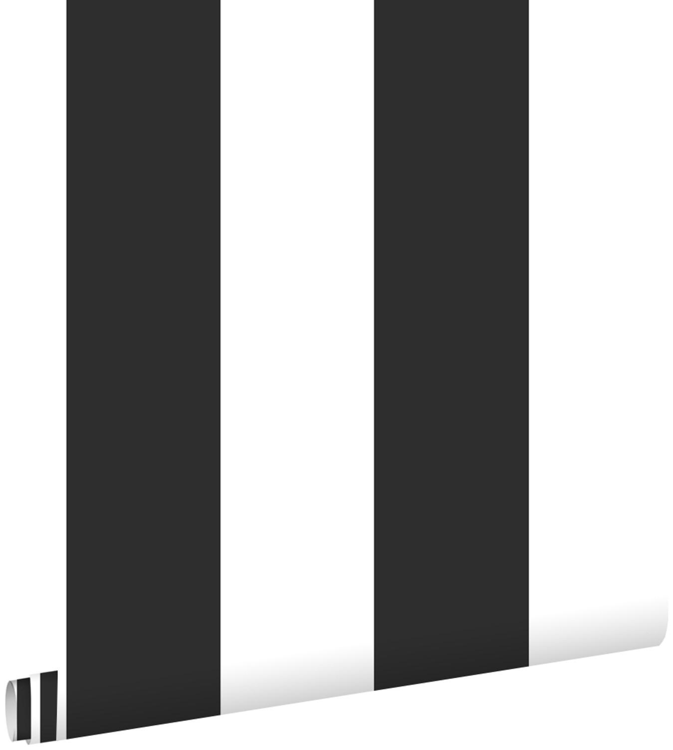 TAPETE Streifen 53 cm x 10.05 m - Schwarz, Papier (53/1000cm) - ESTAhome
