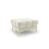 POUF Mamaia aus Samt leichtes beige - Creme, Textil (60/41/60cm) - Micadoni