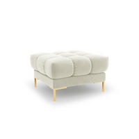 POUF Mamaia aus Samt leichtes beige - Creme, Textil (60/41/60cm) - Micadoni