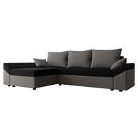 ECKSOFA Dante L - Schwarz/Grau, Holz/Kunststoff (240/140cm) - MIRJAN24