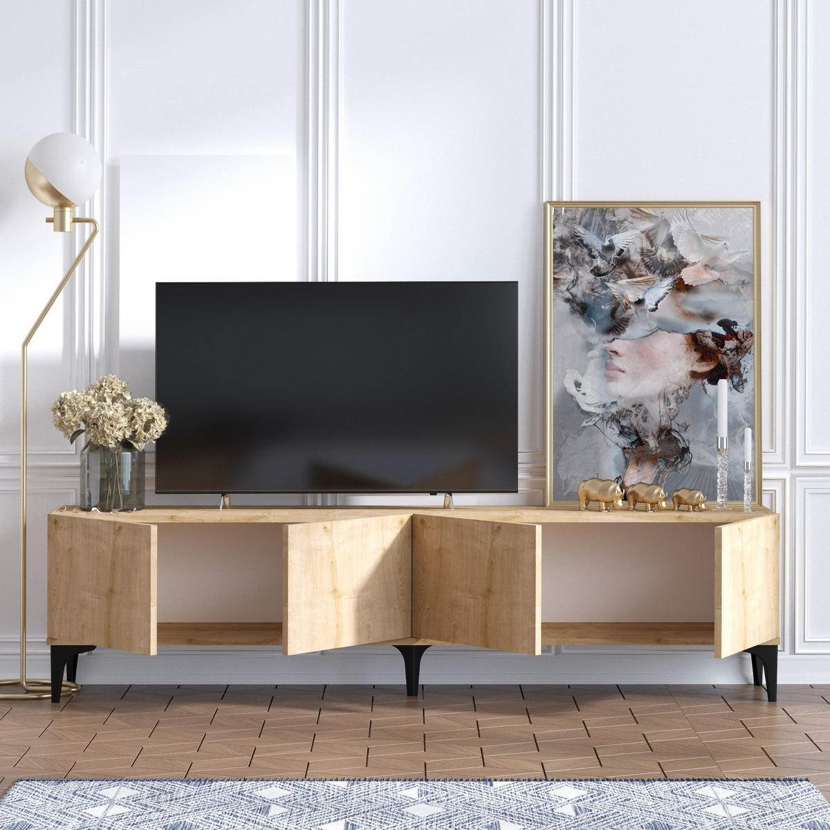 TV-MÖBEL nora beige - Beige, Holz (35/50/180cm) - Habitat Garten
