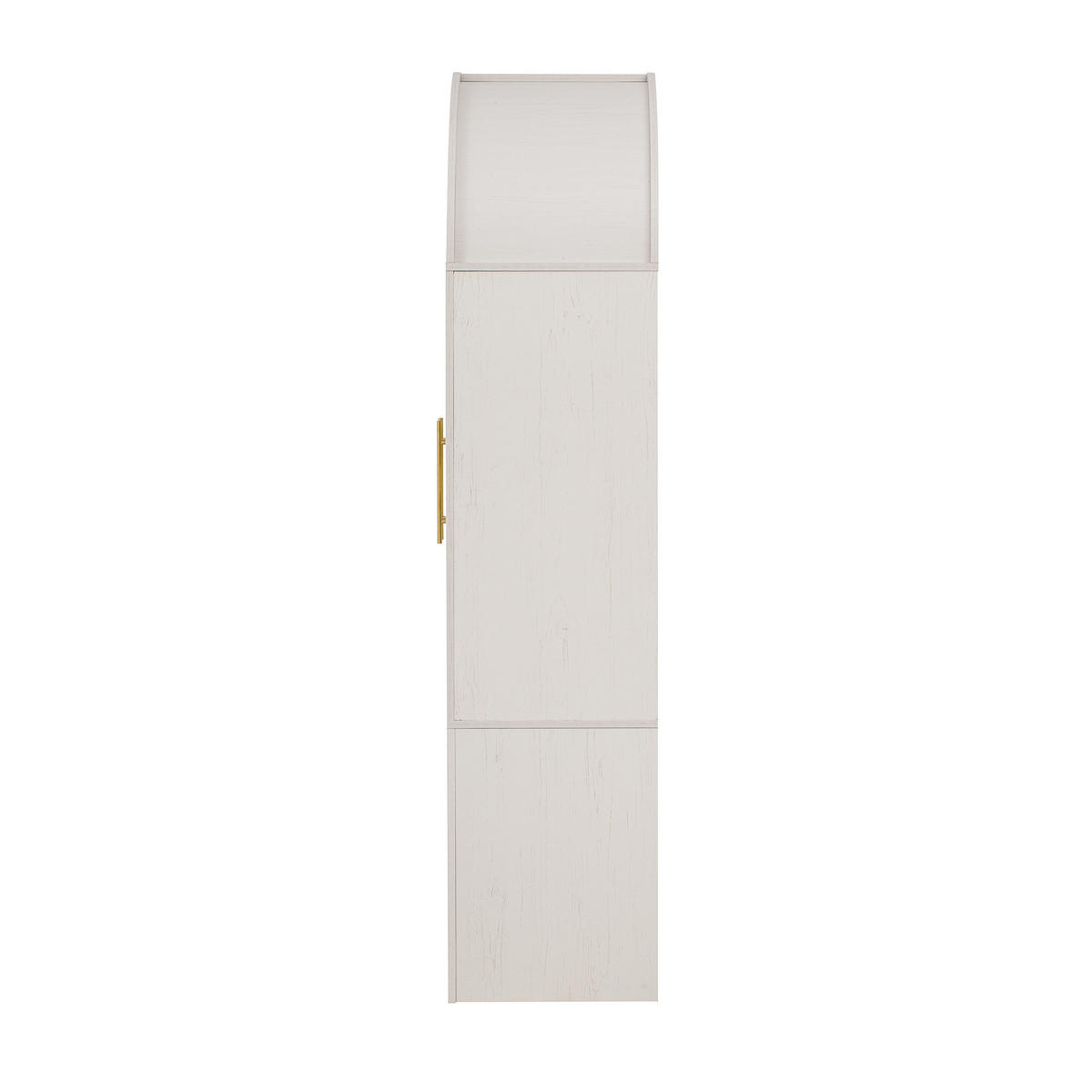 HIGHBOARD DE-38326 76/40/180 cm mit transparentem Glas Weiß - Weiß, Holzwerkstoff (76.2/180/40cm) - ComfortXL