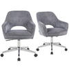 BÜROSTUHL Mika-Faro - Chromfarben/Grau, Textil/Metall (60/84/65cm) - DUBI Möbel