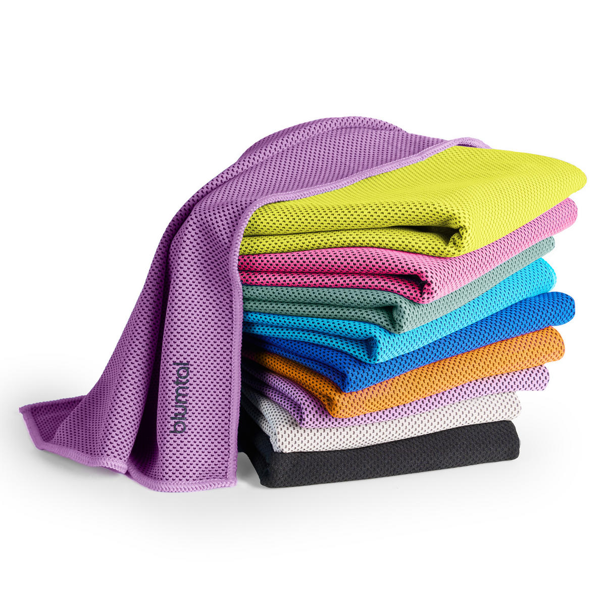 SPORTHANDTUCH Inga kühlend, 100/30 cm mit Tasche, Violett - Violett, Textil (30/100cm) - Blumtal