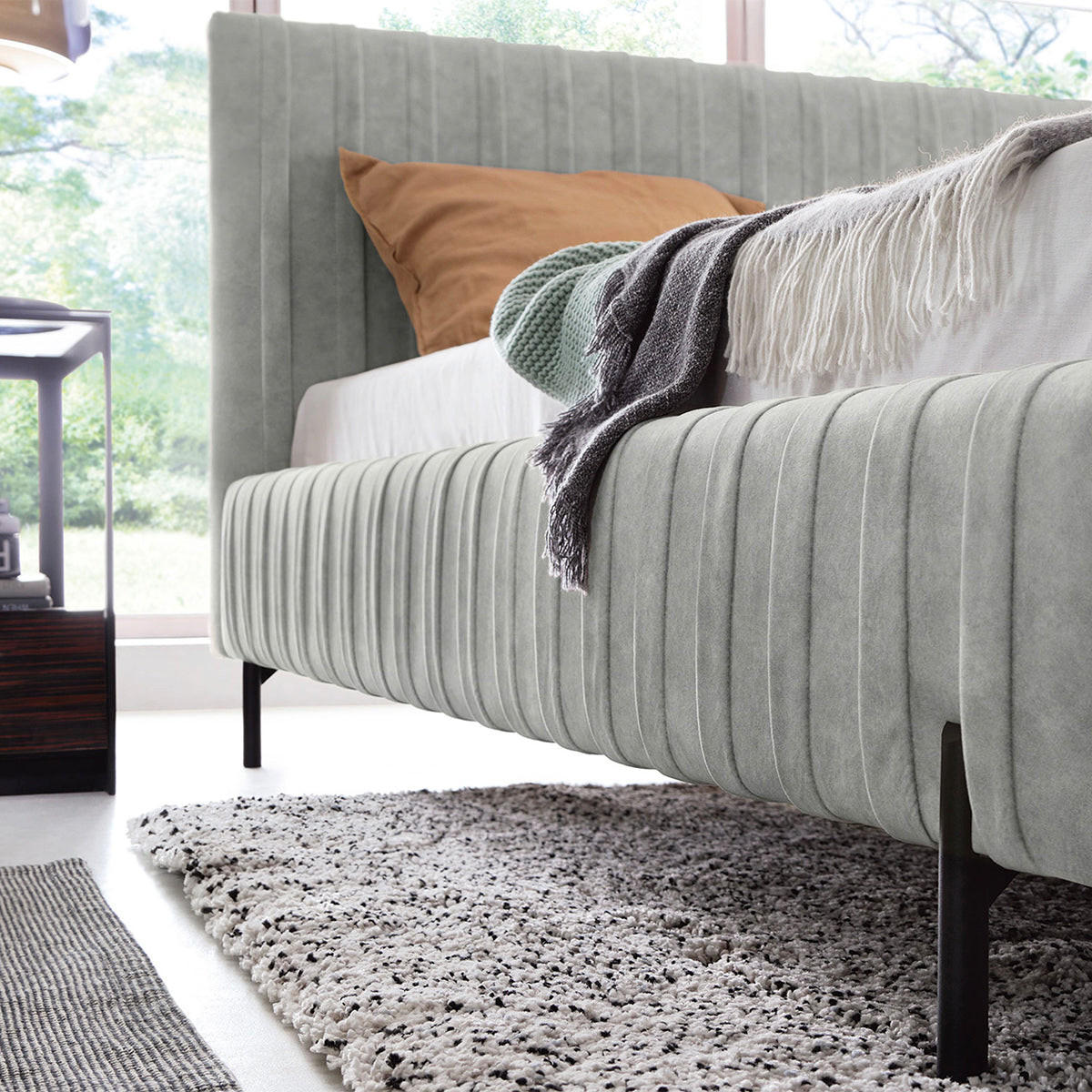 BOXBETT 180/200 Ori Grau - Grau, Holz (180/200cm) - Petits-meubles