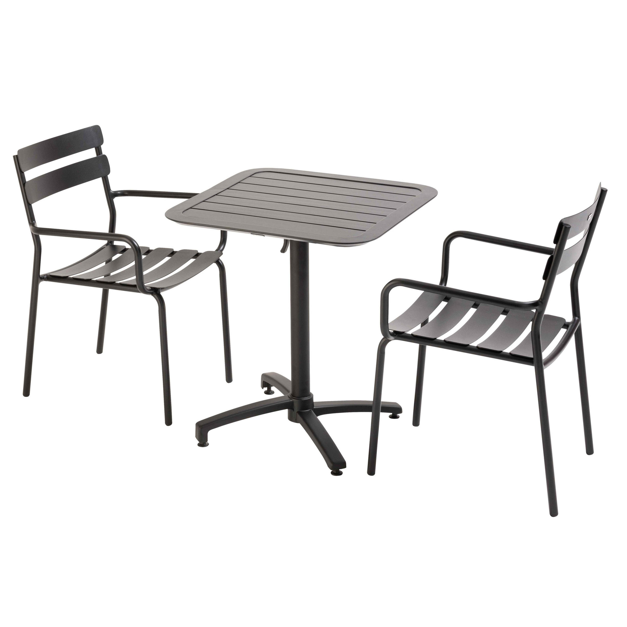 GARTENSET 3-tlg., Schwarz - Schwarz, Metall - Oviala