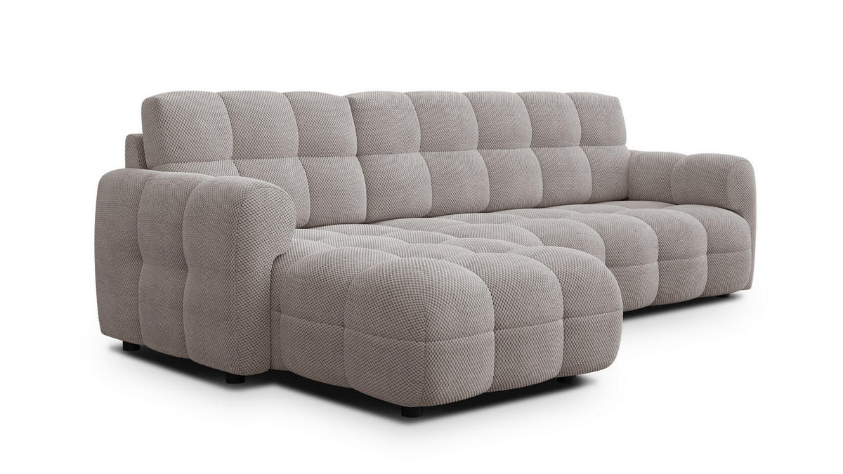 ECKSOFA MELLOW 4-Sitzer, beige - Beige/Schwarz, Holz/Textil (262/156cm) - Courtois Laville