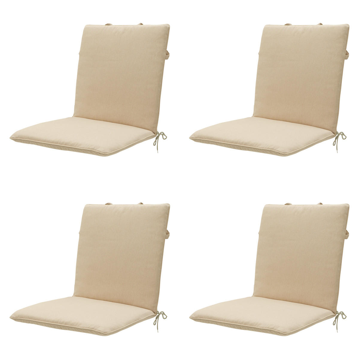GARTENSTUHLKISSEN Canvas 97/49 cm 4er-Set - Beige, Textil (49/6/97cm) - Madison