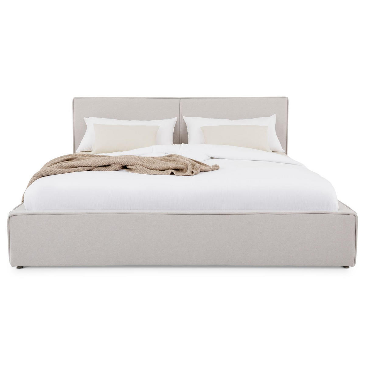 POLSTERBETT CALM 180x200 cm grau - Grau, Textil (180/200cm) - IDIMEX