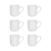 BECHER Famelio weiß 0,4 l 6er-Set - Weiß, Keramik (0.4L) - Homla