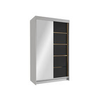 SCHIEBETÜRENSCHRANK Vigo III - Goldfarben/Multicolor, Holzwerkstoff/Metall (100/200/58cm) - MIRJAN24