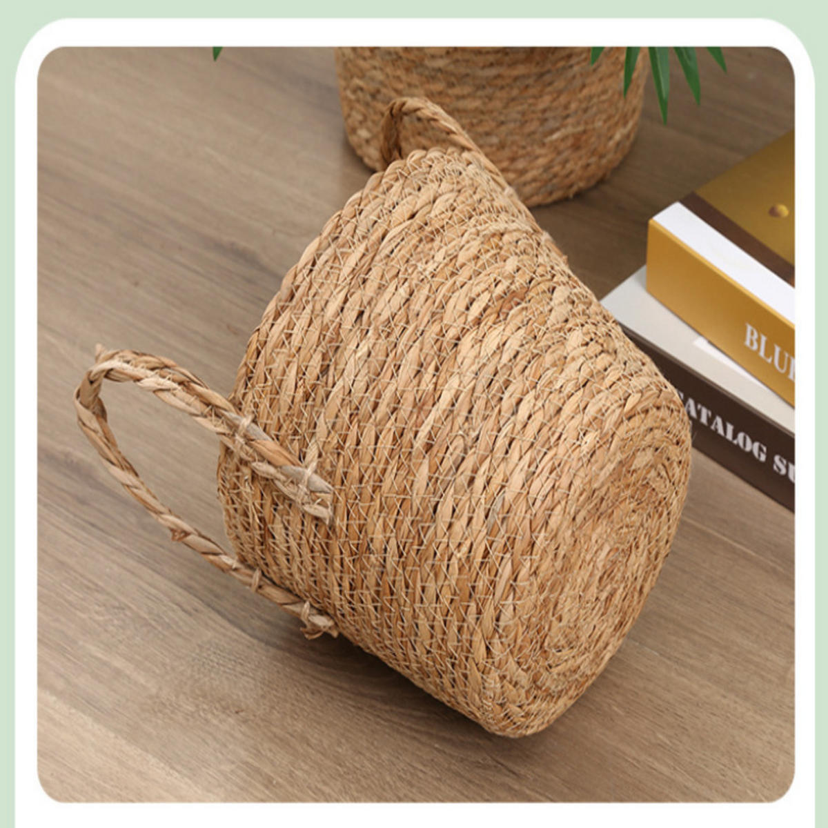 BLUMENTOPF, Geflochtenes Rattan, 29 × 34 cm, 2 Stück - Braun, Naturmaterialien (29/34cm) - Weltevree