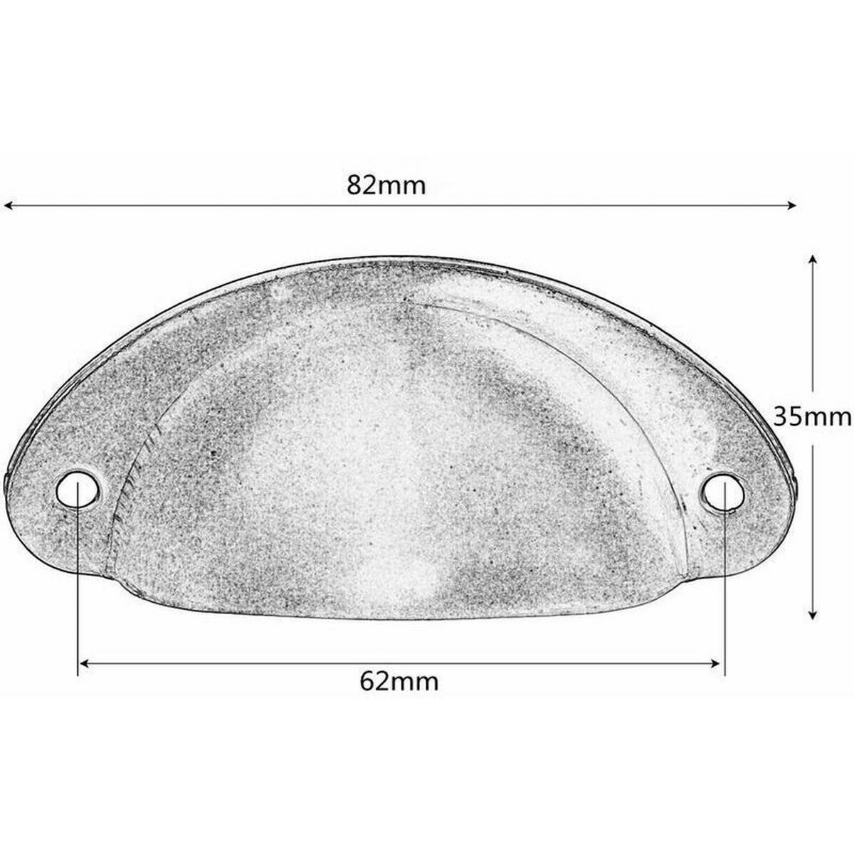 MÖBELGRIFF Schwarz 20er-Set - Multicolor, Metall (9.6/2.5/2.6cm)
