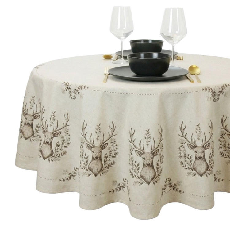 Unique Living Tischdecke Beige 170x170 cm