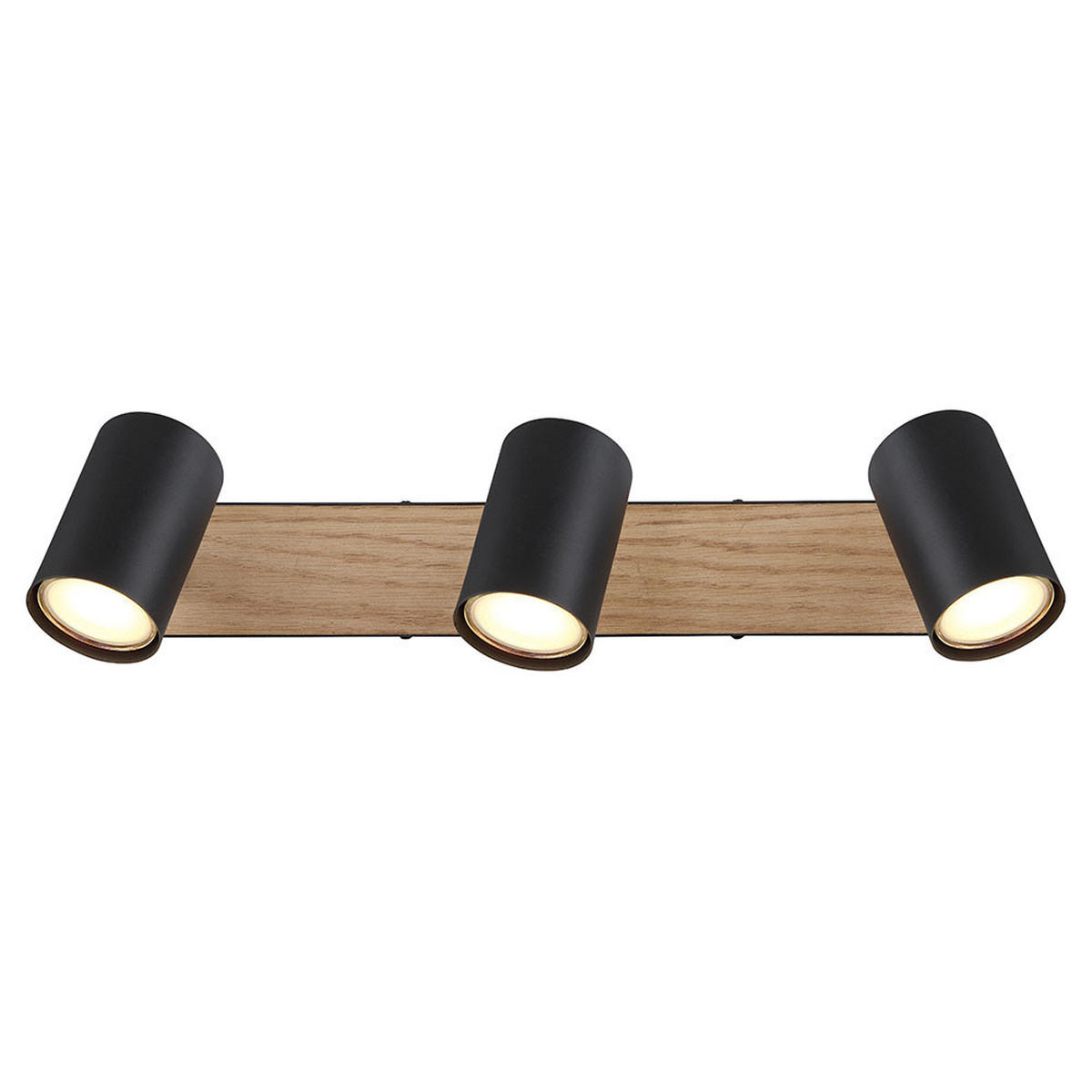 LED DECKENLEUCHTE Robby Metall Schwarz - Schwarz, Holz (41/6/13.5cm) - Globo Lighting