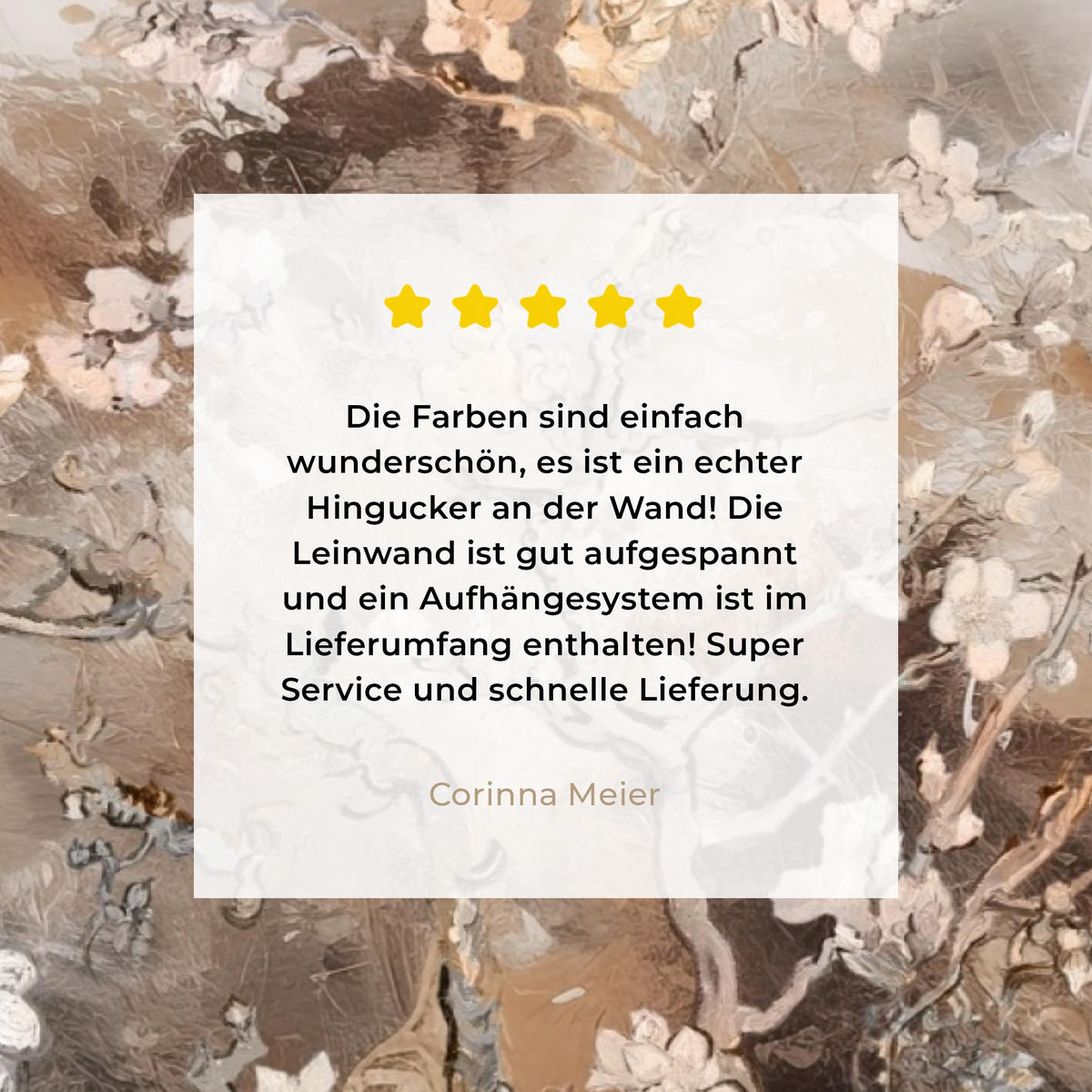 LEINWANDBILD Mandelblüte - Kunst - Van Gogh - Beige - Abstrakt XXL 150x100 cm - Braun, Textil (150/100cm) - MuchoWow