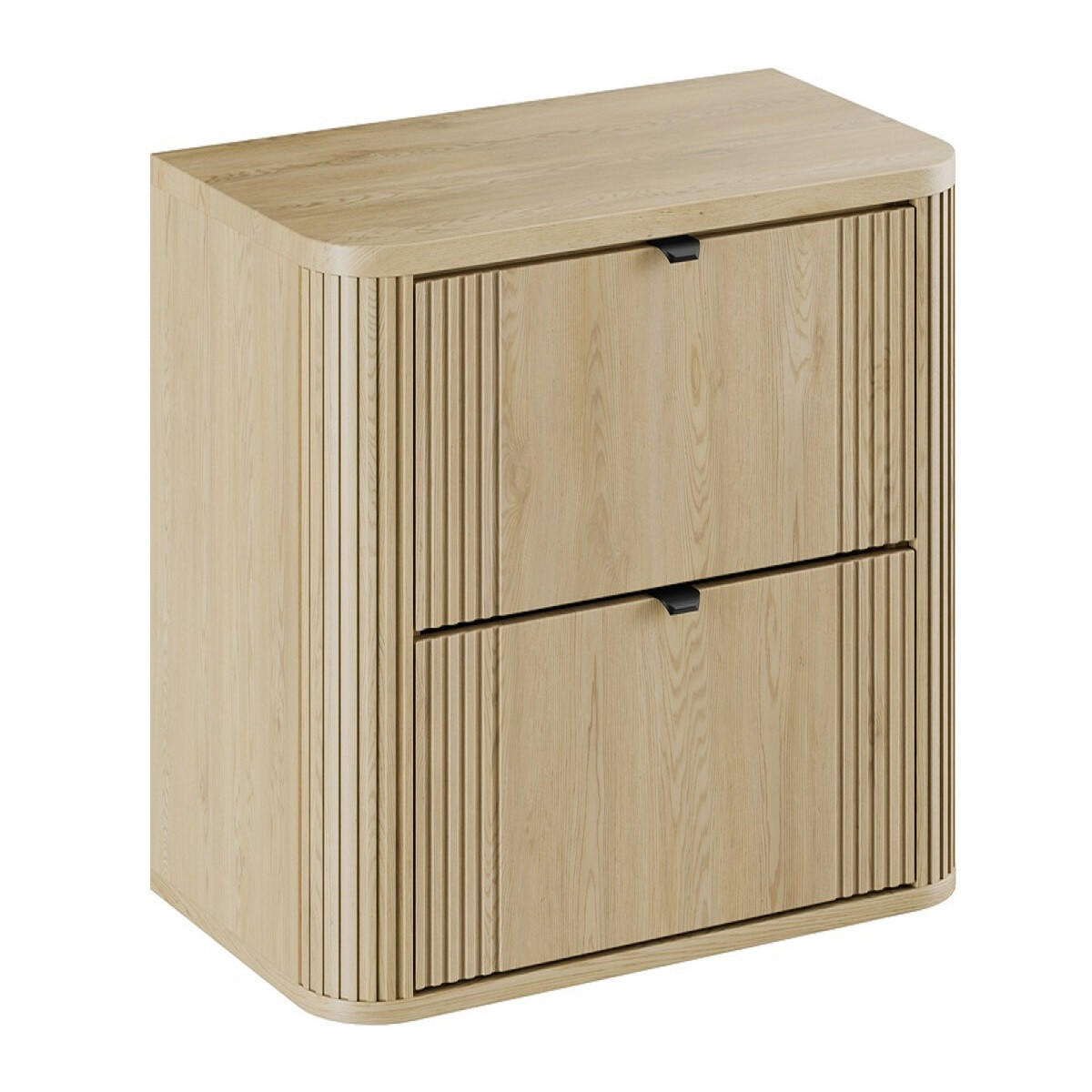 WASCHBECKENUNTERSCHRANK 80 cm 2 Teile - Ovalia Cremona O BM407 in Cremona-Eiche - Eichefarben, Holz (80/54/46cm)