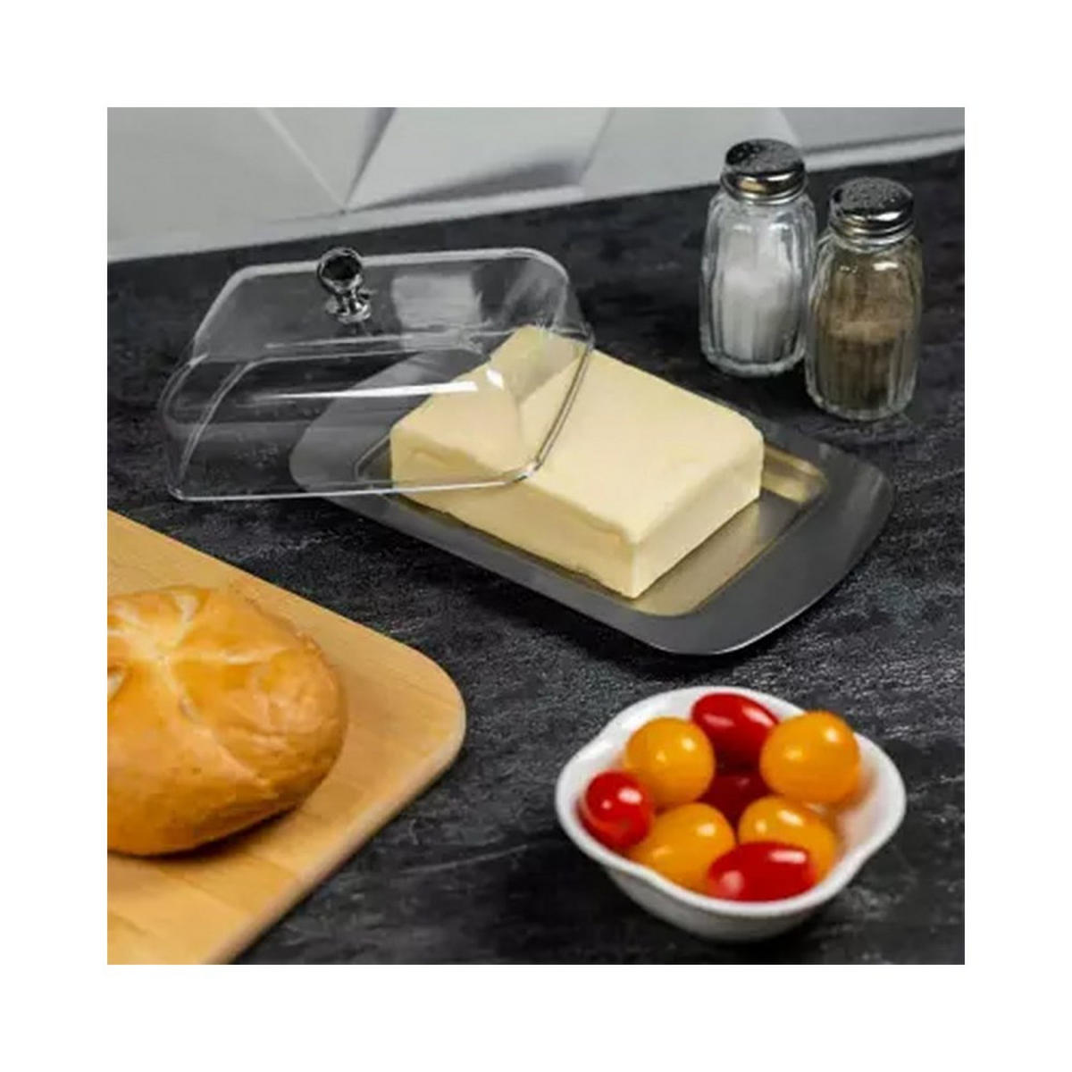 BUTTERDOSE 8086 - Silberfarben, Metall (12/7/19cm) - Kinghoff 