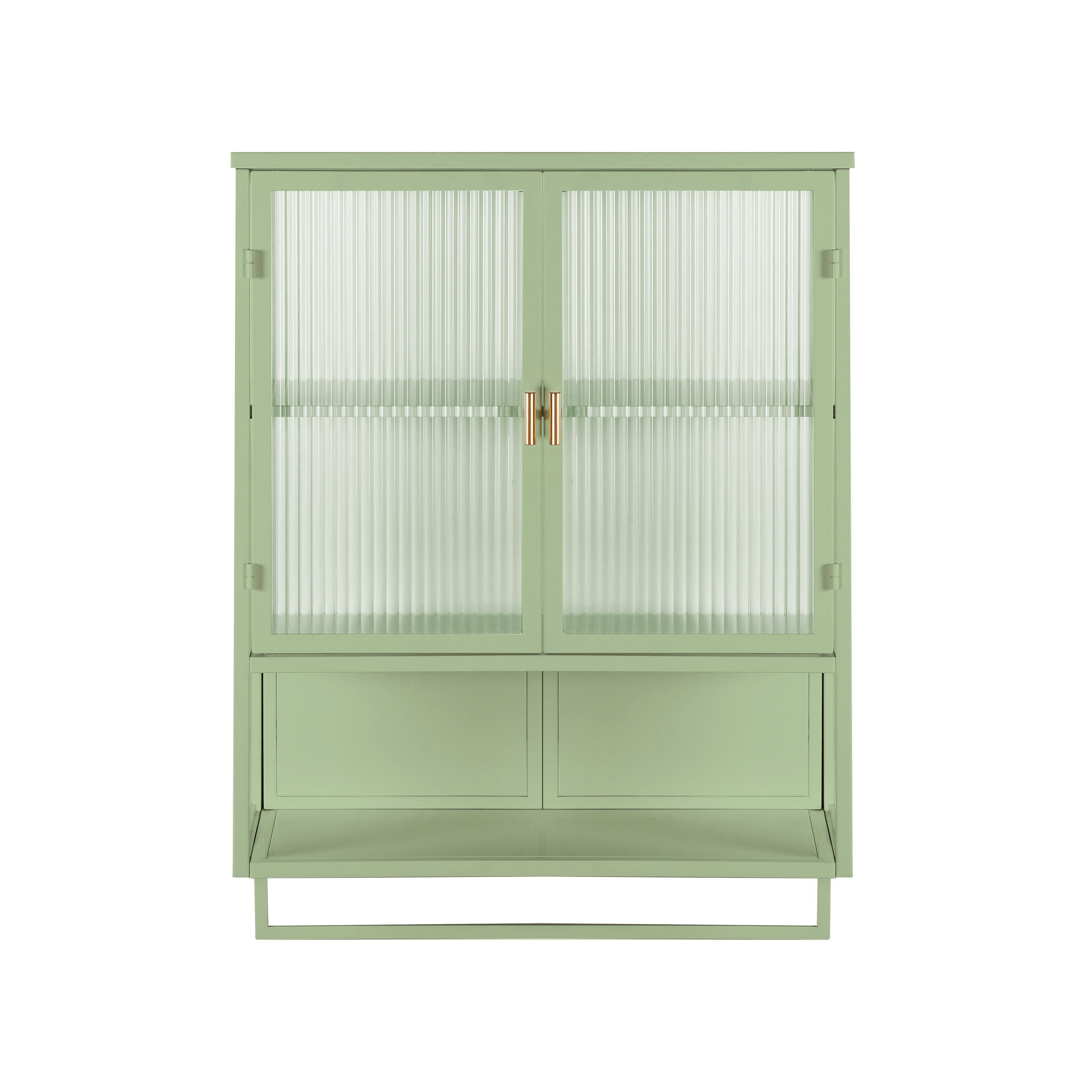 WANDSCHRANK Grün 60/23/78 cm - Grün, Glas (60/78/23cm) - PANGIVO