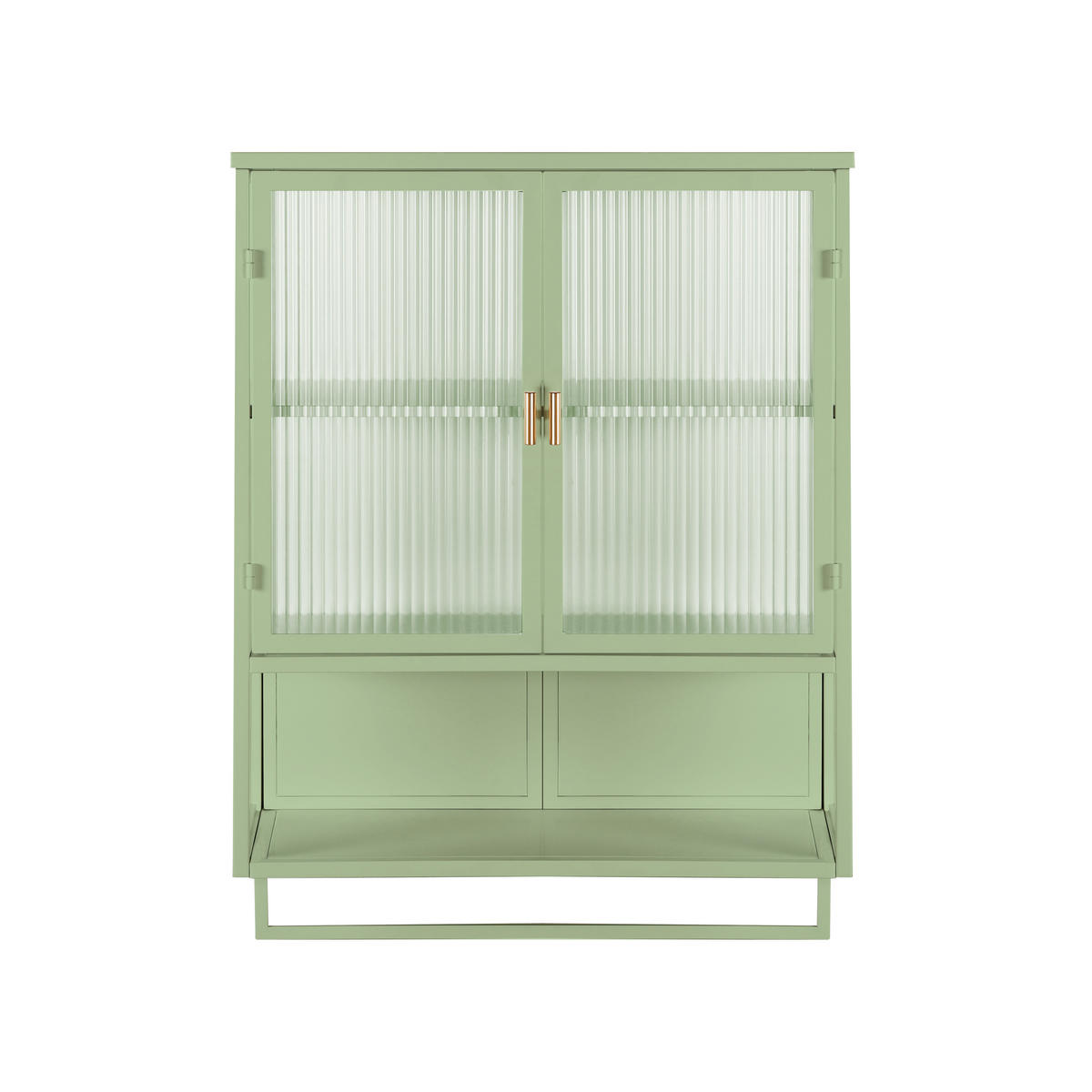 KÜCHENOBERSCHRANK 60/23/78 cm mit Glasfront in Grün und 2 Türen - Grün, Glas (60/78/23cm) - BEAOK