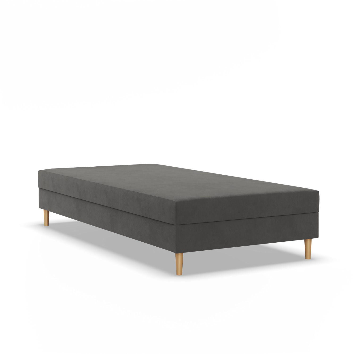 BOXBETT 80x200 CASPE, Grau - Graphitfarben, Textil (80/200cm) - Mebligo