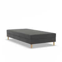 BOXBETT 90x200 CASPE, Grau - Graphitfarben, Textil (90/200cm) - Mebligo