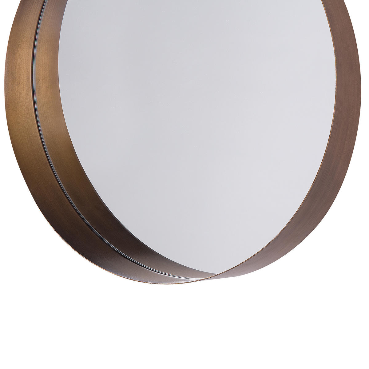 WANDSPIEGEL kupfer 40 cm Piney - Kupferfarben, Metall (40/40/6cm) - Beliani