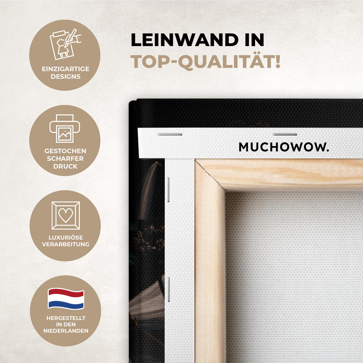 LEINWANDBILD Frau - Luxus - Blumen - Schmetterling - Porträt 80x120 cm - Schwarz, Textil (80/120cm) - MuchoWow