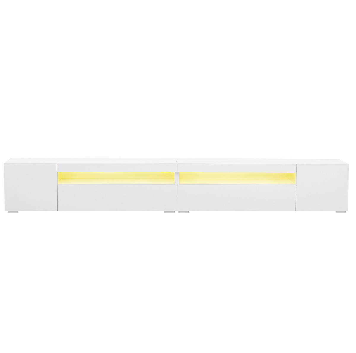 TV-SCHRANK in Weiß mit variabler LED Beleuchtung 240/38.5/35.5 cm - Weiß, Holzwerkstoff (240/35.5/38.5cm) - Redom