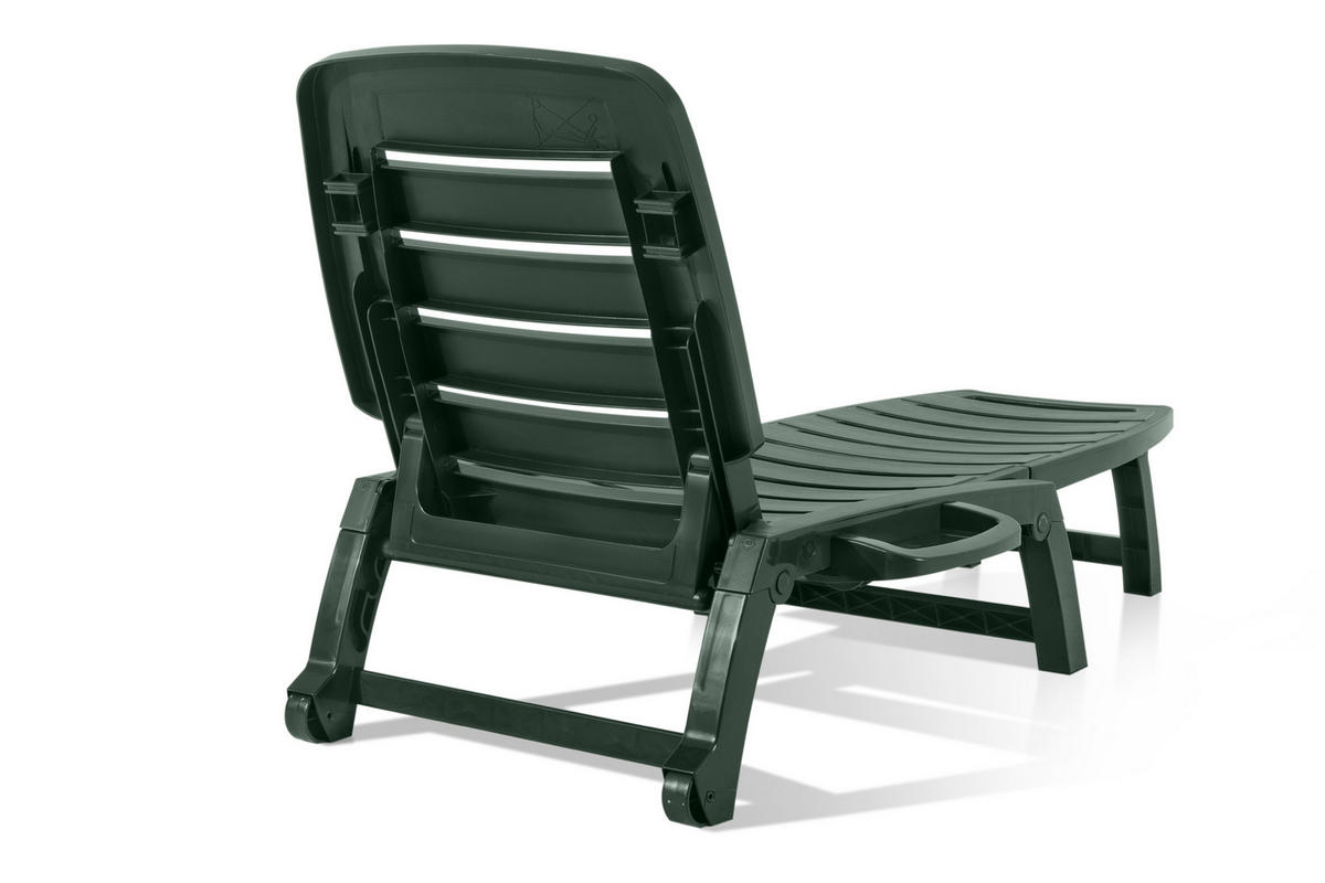 SONNENLIEGE BURRA, Dunkelgrün - Dunkelgrün, Kunststoff (64/87/146cm) - KONSIMO®