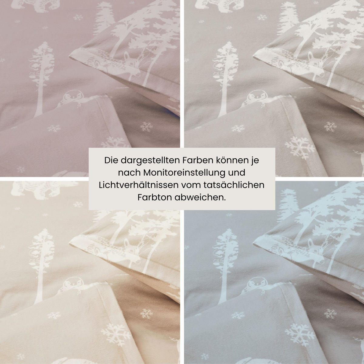 BETTWÄSCHESET Nordic - Feinbiber - 2-teilig - 135 x 200 cm - Greige - Greige, Textil (135/200cm) - SCHIESSER