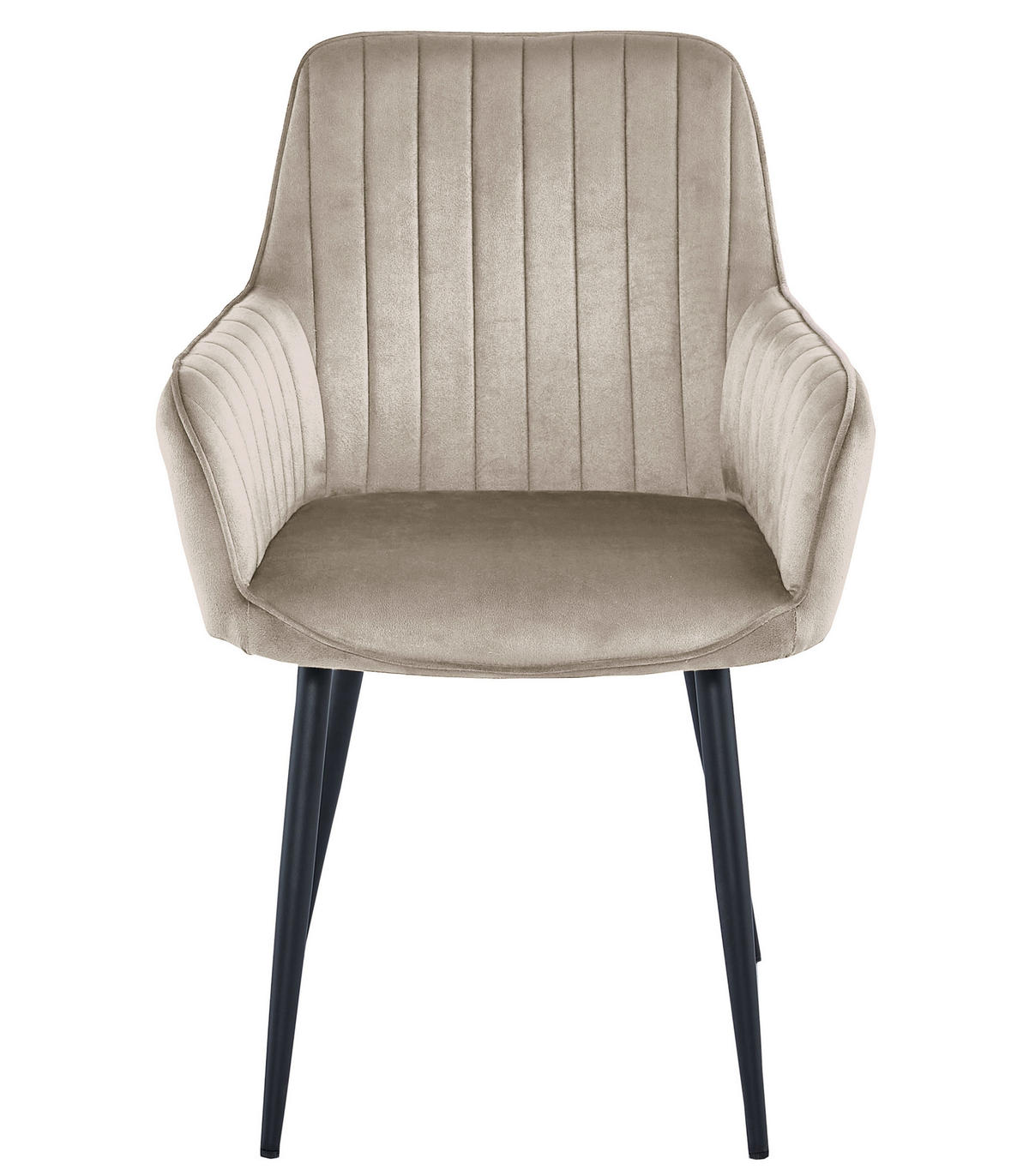 STUHL Dunkelbeige 56,5x60,5 cm SOLDEN Ergonomisch - Schwarz, Metall (56.5/50/60.5cm)