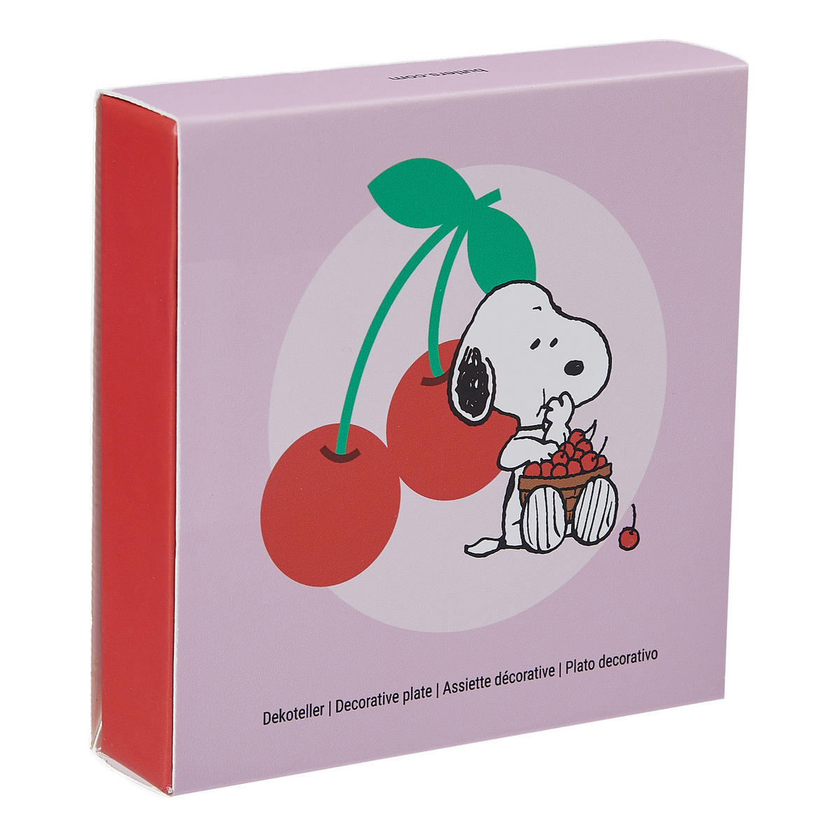 DEKOTELLER Peanuts Snoopy mit Kirschen - Weiß, Keramik (2cm) - Butlers