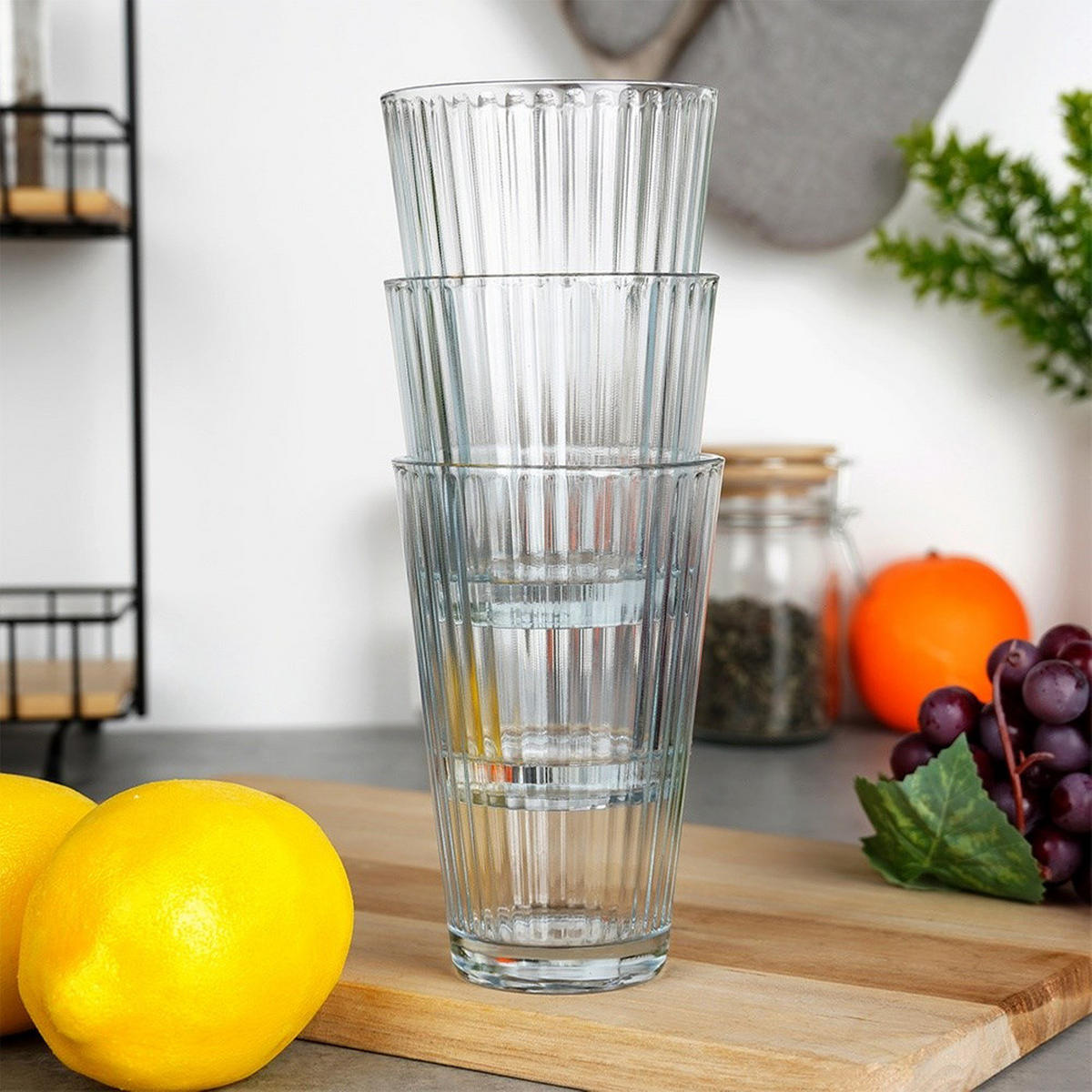 TRINKGLAS-SET hoch 3er-Pack transparent - Klar, Glas - Excellent Houseware