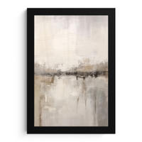 GERAHMTES BILD Moderne Kunst - Abstrakt - Beige 20x30 cm - Beige, Papier (20/30cm) - MuchoWow