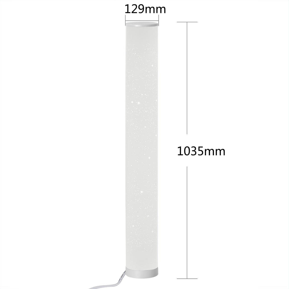 LED-LICHTSÄULE Stehlampe DIY Bausatz 103cm hoch Sterneffekt - Weiß, Kunststoff (10/10/103cm) - Northpoint