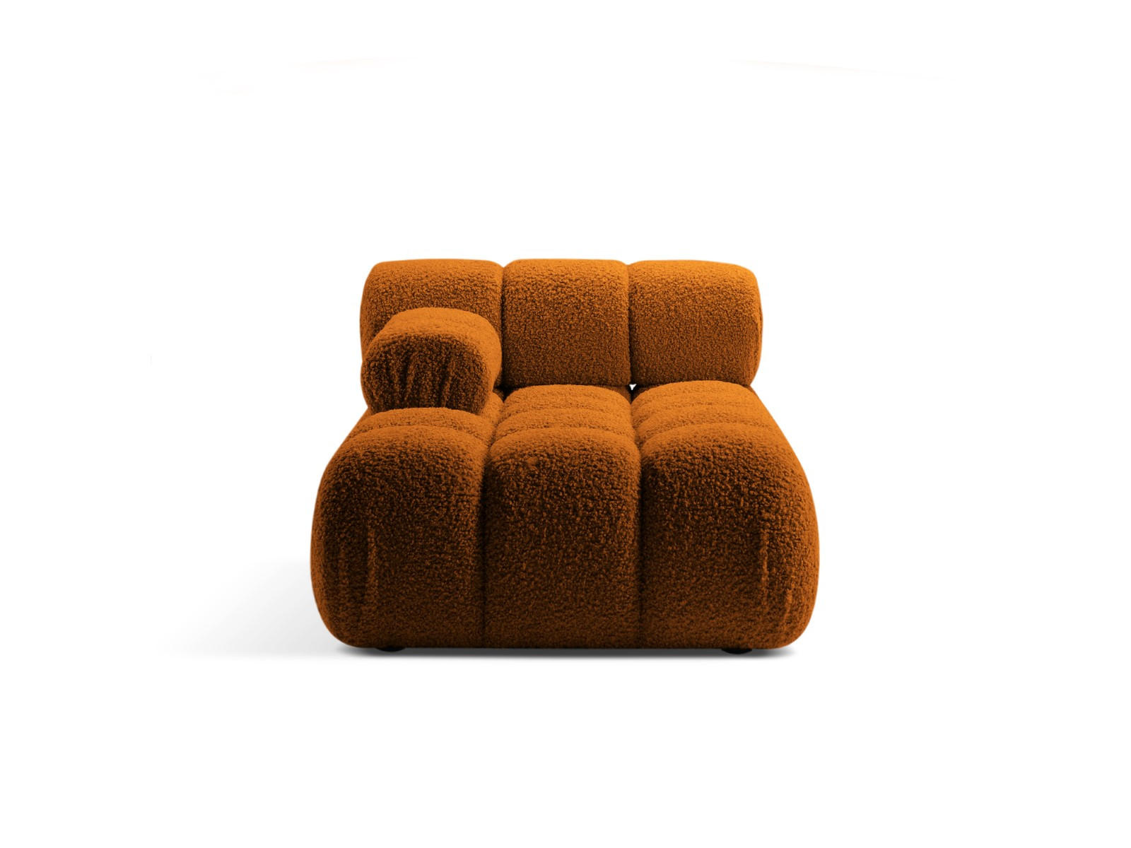 CHAISELONGUE links Bellis aus Boucle ziegelrot - Orange, Textil (94/70/155cm) - Micadoni