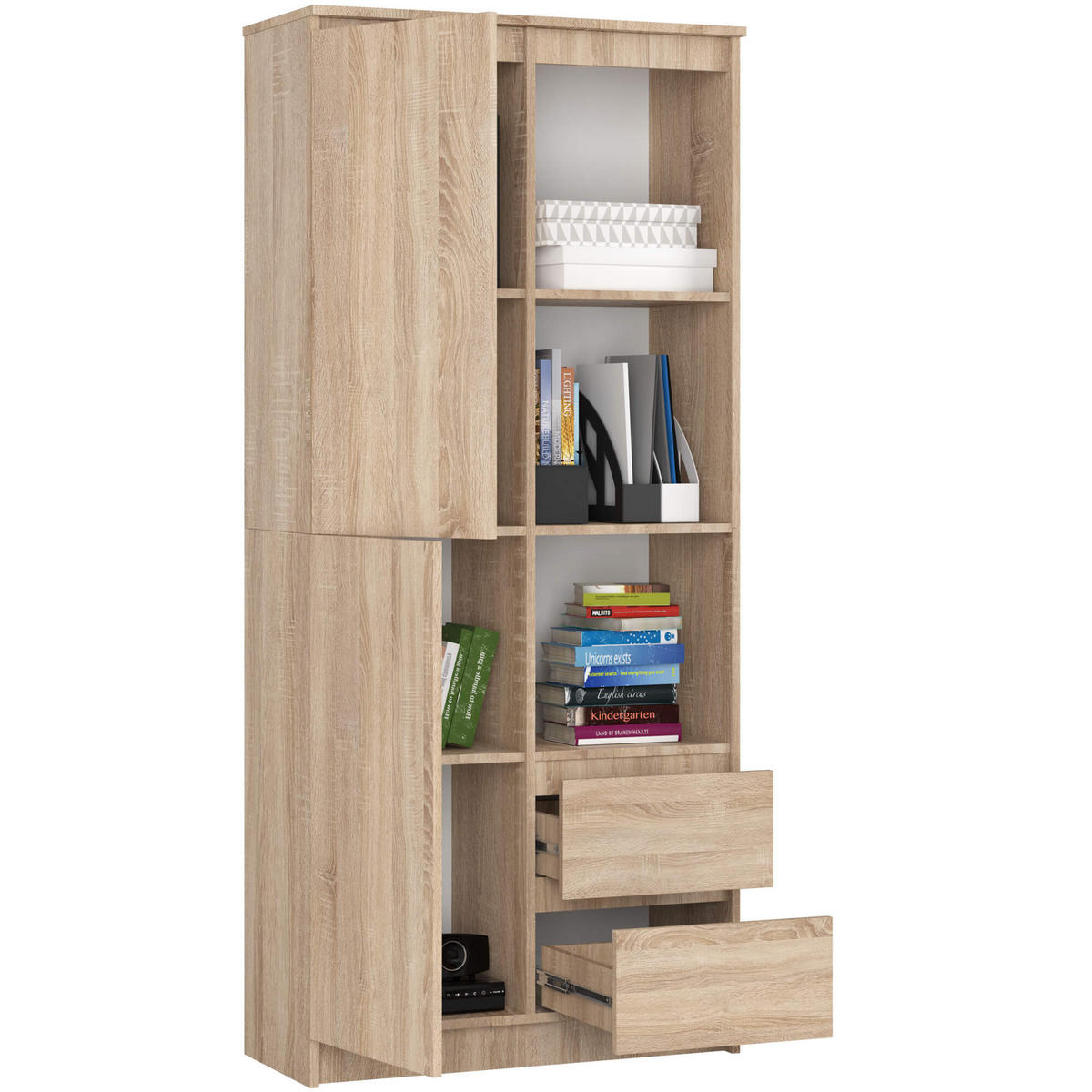 MEHRZWECKSCHRANK Sonoma-Eiche 80x180x35 cm - Sonoma Eiche, Holzwerkstoff (80/180/35cm) - Akord