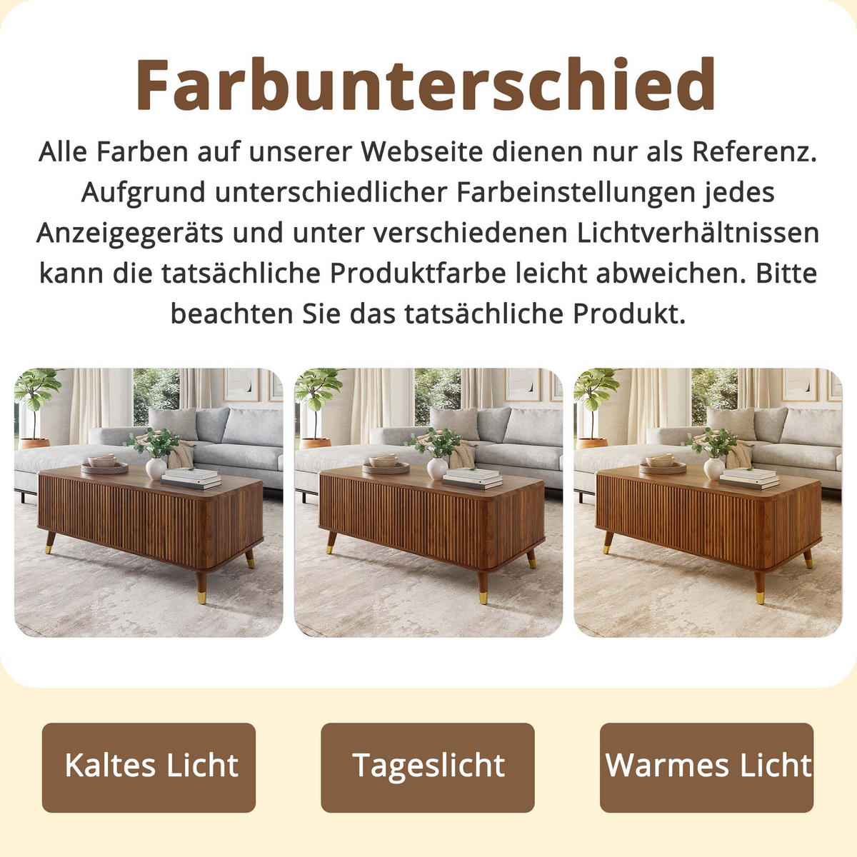 COUCHTISCH Retro Walnuss höhenverstellbar Wellen modern - Walnussfarben, Holzwerkstoff (97/52/56.5cm) - FLIEKS