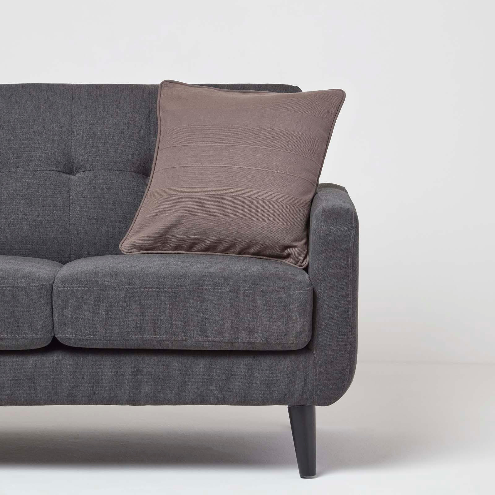 KISSENHÜLLE Rajput 45/45 cm, 100% Baumwolle - Dunkelgrau, Textil (45/45cm) - Homescapes