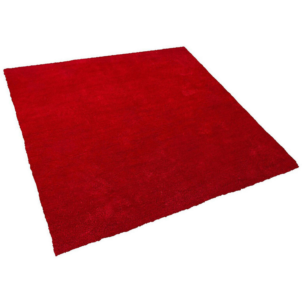 SHAGGY-TEPPICH Demre 200/200 cm - Rot, Kunststoff (200/200cm) - Beliani